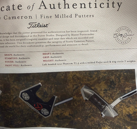 Lefty tour phantom 7.5