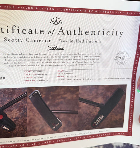 Left handed Scotty Cameron center shafted 009 masterful