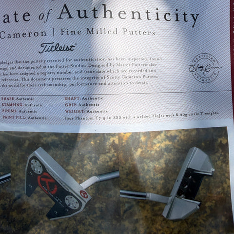 Right handed Scotty Cameron tour phantom 7.5 putter